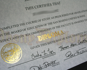 Fake Diploma Flat Fused Gold Foil State Seal